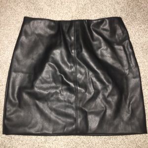 Black leather skirt NWOT